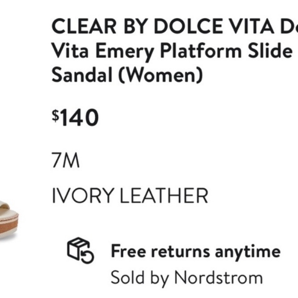 Dolce Vita Clear Emery Platform Sandals - Picture 7 of 8